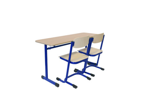 Set 1 table avec casiers+2 chaises appui