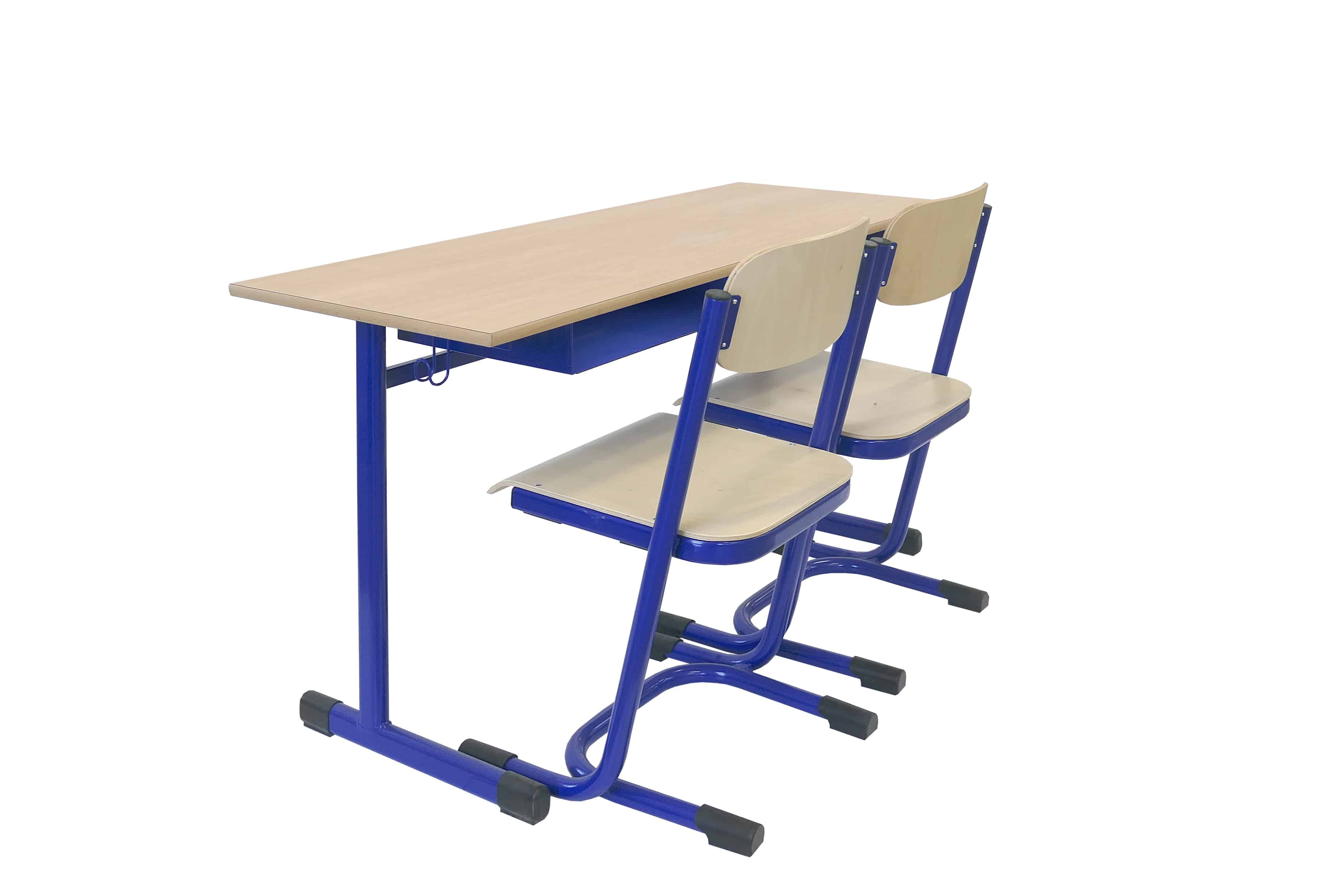 Set 1 table avec casiers+2 chaises appui