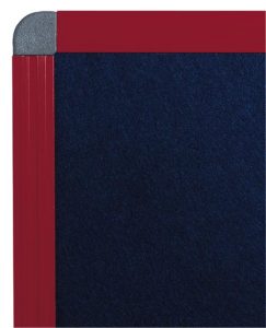 Panneau d'expo feutrine bleue_rouge