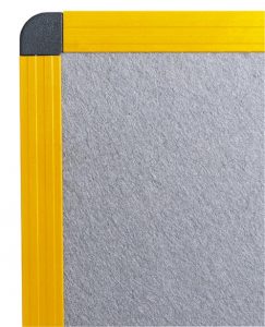 Panneau d'expo feutrine grise_jaune