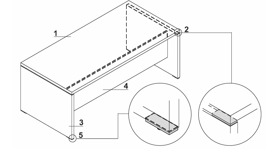 bureau de direction, rectangulaire
