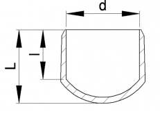 Embouts enveloppant rond en caoutchouc blanc