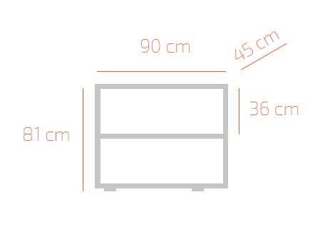 Armoire Etagère H-80 cm