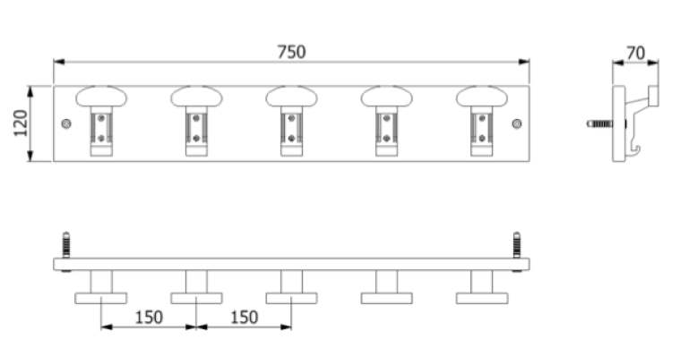 Porte-manteaux ALI 75 cm