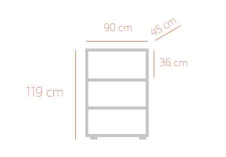 Armoire 2 portes H-120 cm 