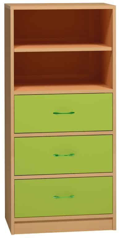 Armoire Honico Class 2 niches+3 tiroirs H121 cm