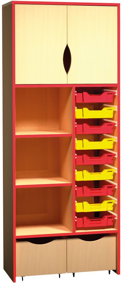 Armoire Honico Class 2 portes+2 caissons+18 glissières H187