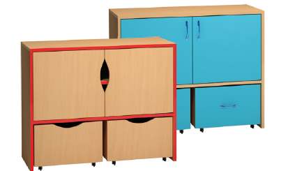 Armoire Honico Class 2 portes+2 caissons mobiles