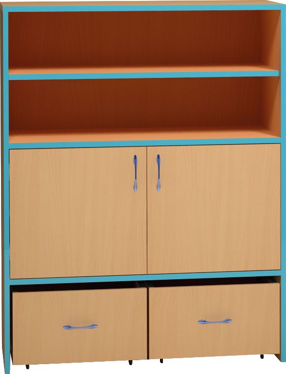 Armoire Honico Class 2 portes 2 caissons mobiles 2étagères