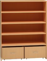 Armoire Honico Class 4 étagères 2 caissons mobiles 