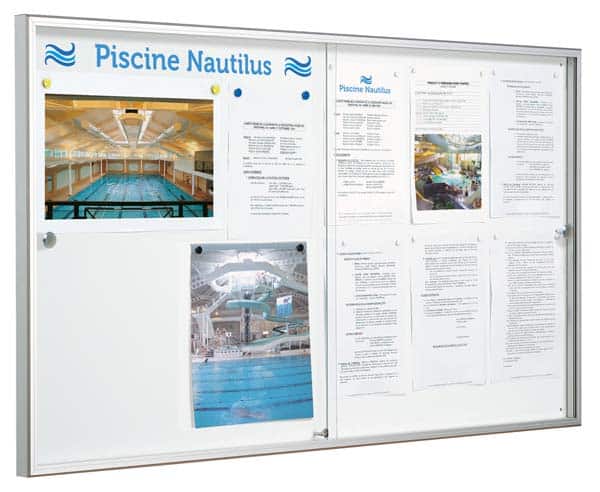 39-505101-coulissantes Vitrine d'intérieur coulissante 12 x A4, ép. 34 mm