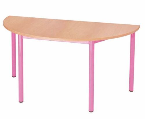 Table pieds soudés, demi ronde Ø 120/60 cm