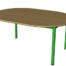 Table pieds soudés, ovale 130x90cm