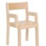 Chaises en bois massif couleur/Accoudoirs H 35 cm