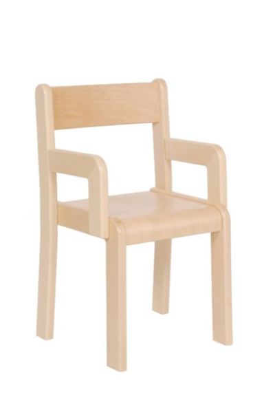 610(H)00P Chaises en bois massif H 26 cm accoudoirs