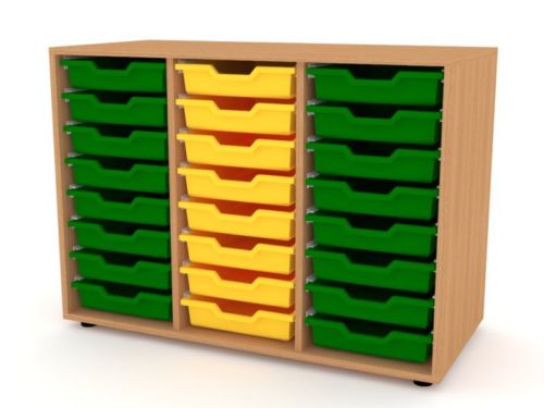 Armoire en bois NELI 24 bacs