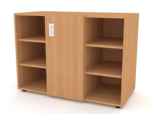 Armoire en bois NELI 1 porte 6 niches