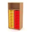 Armoire en bois NELI 24 bacs 1 niche