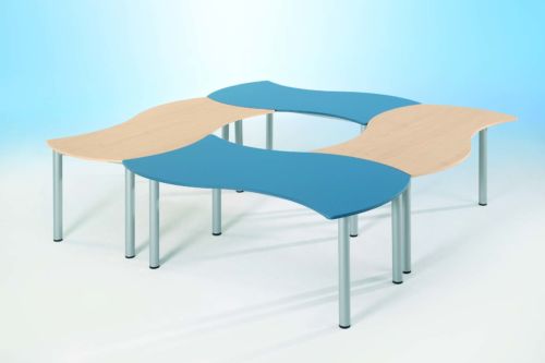 Tables Yin Yang, vague rectangulaire