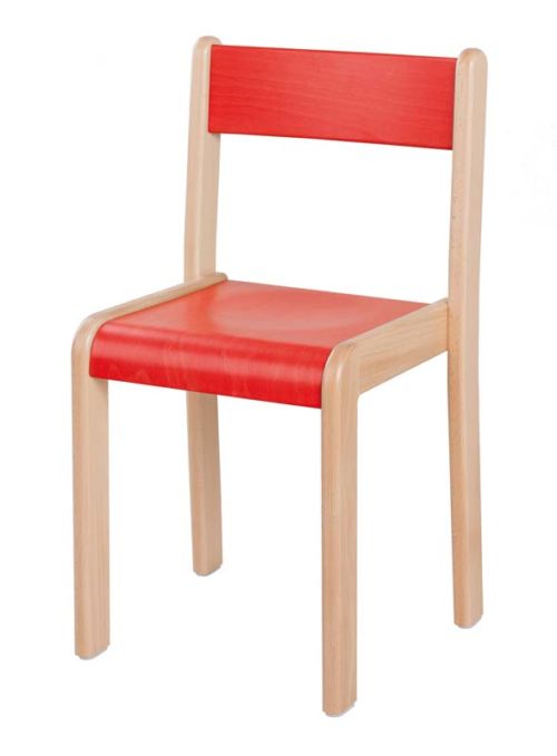 Chaises en bois massif H 38 cm couleur