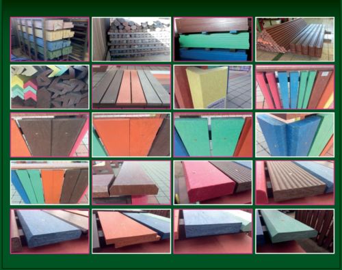 Poutrelles et chevrons en plastique recyclé