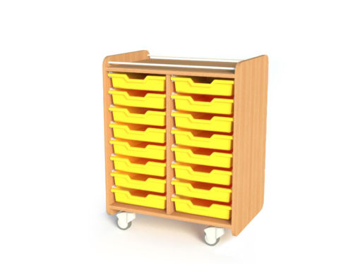 Armoire en bois NELI 16 bacs + 1 plateau