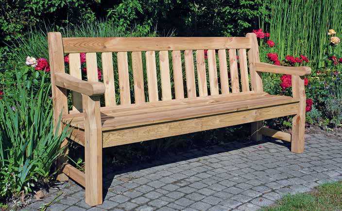 p320 Banc de jardin avec dossier et accoudoirs