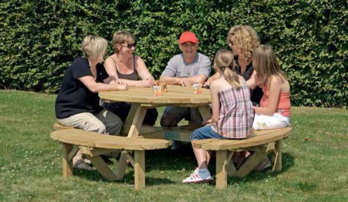 Table pique-nique ronde