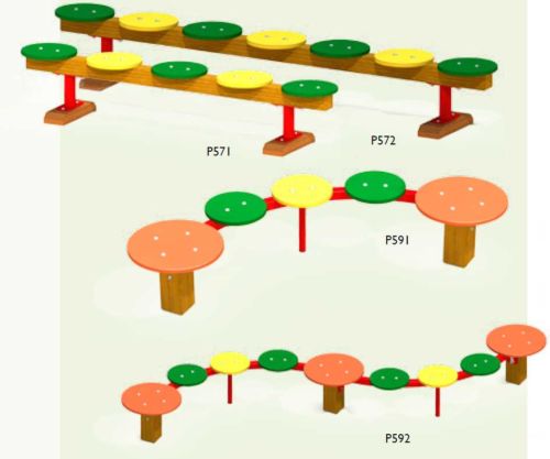 banc d'enfants avec sièges ronds