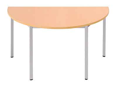 Table « UNI » demi ronde, L 120/60, 140/70, et 160/80 cm