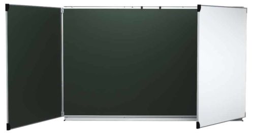 Tableau triptyque 120/200 cm, Vert ouvert, Blanc fermé