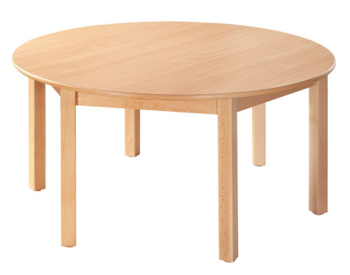 Table en bois massif ronde 120 cm