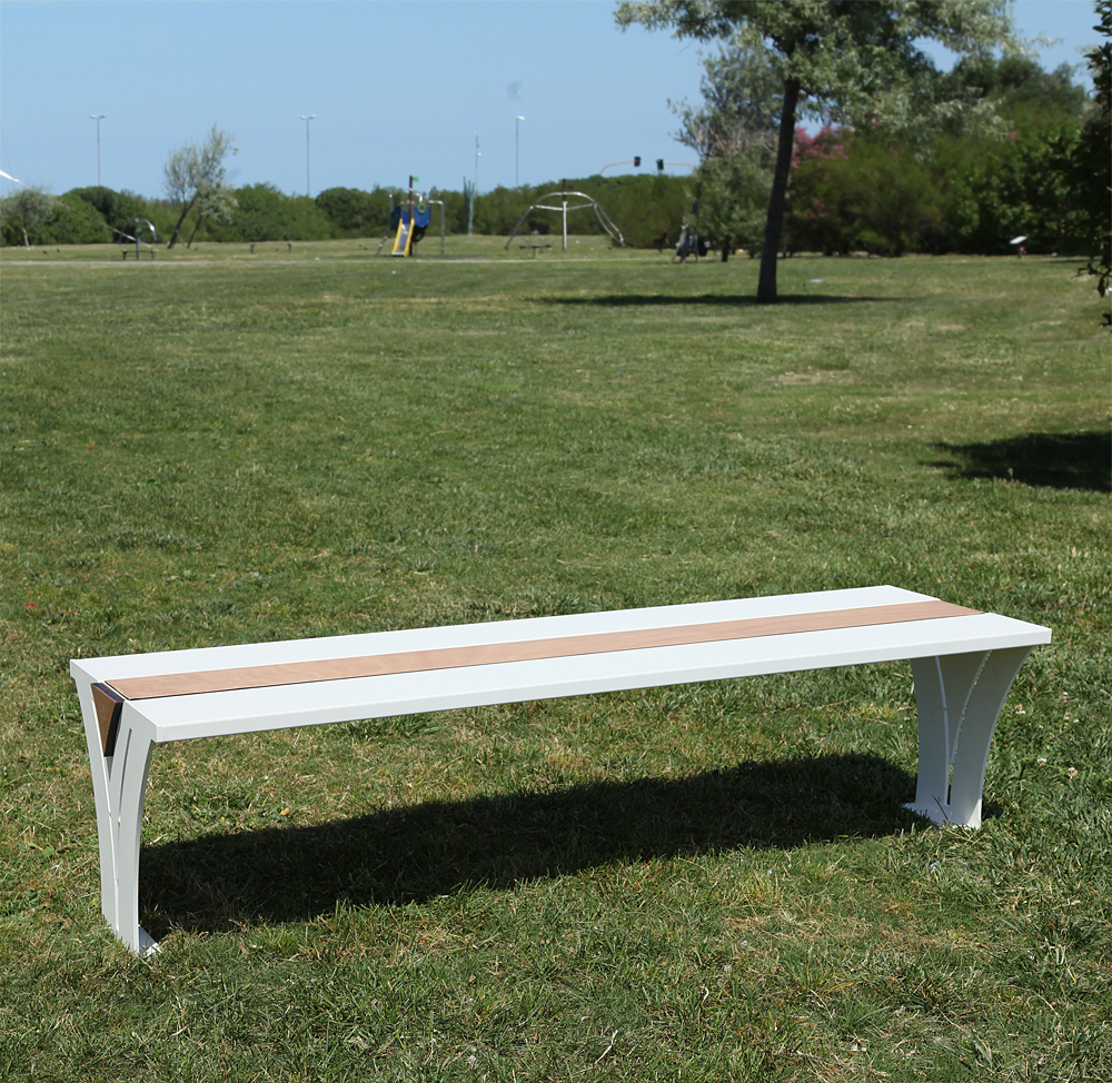 victor1 banc en acier/bois