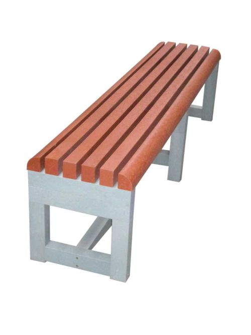 banc sans dossier en plastique recyclé