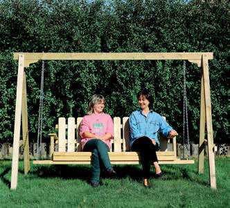 Banc/hamac balancelle en bois