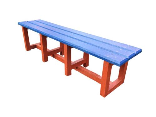 banc en plastique recyclé sans dossier