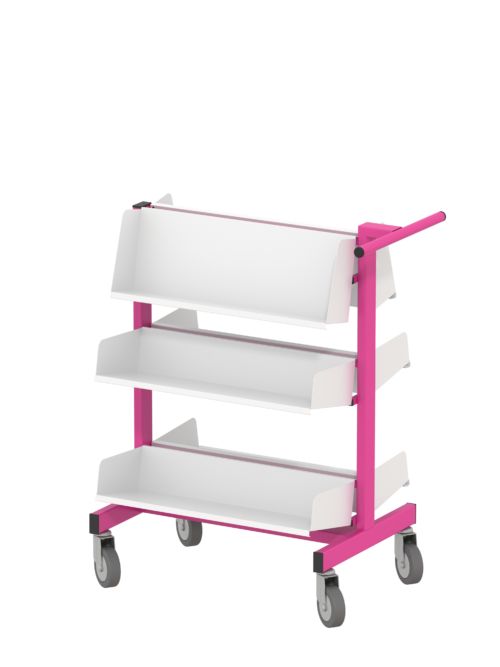 Chariot présentoir métallique