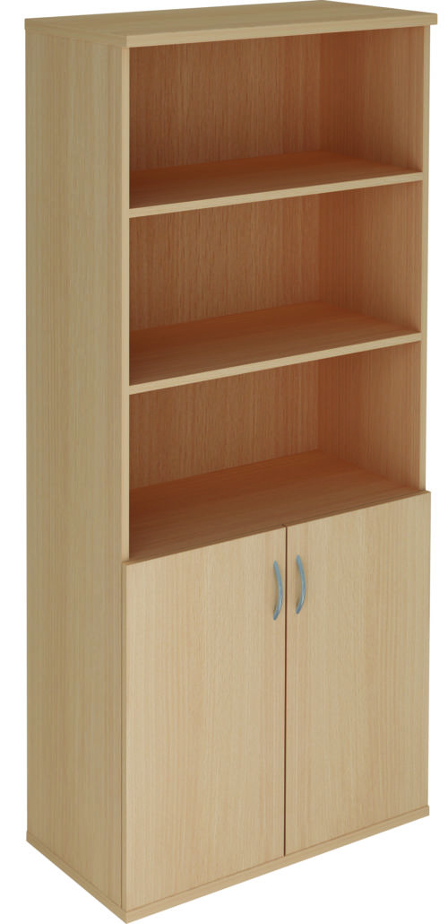 Bureau Armoires en bois, 2 portes 3 étagères