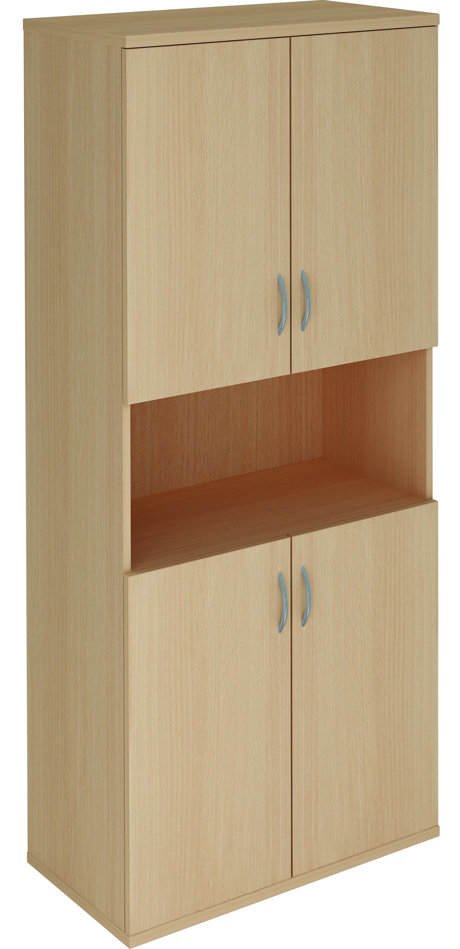 ecdod1808212 Bureau Armoires en bois, 4 portes 1 étagère