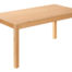 Table en bois massif 120 x 60 cm
