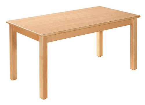 Table en bois massif 120 x 80 cm
