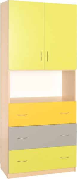 Armoires Honico Plus 3 tiroirs + 1 étagère + 2 portes