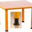 Table DOMINO, 70 x 70 cm hauteur réglable