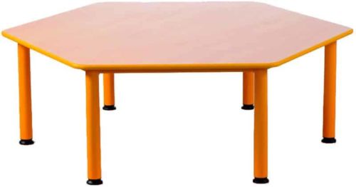 Table DOMINO, hexagonale hauteur réglable