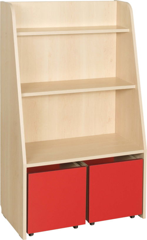 Bibliothèque avec bacs mobiles