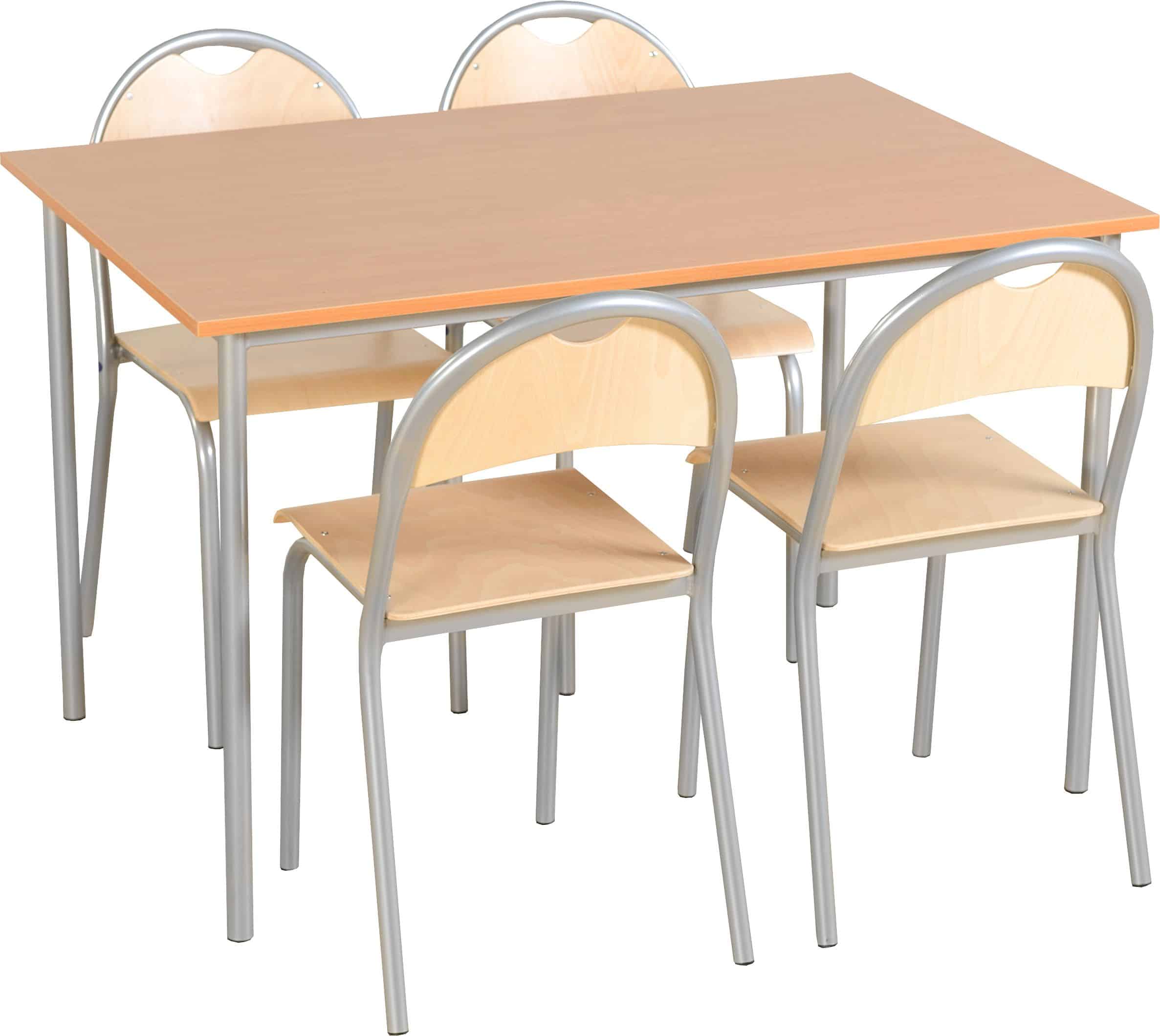 KR4_4436 Set de 1 Table avec 4 chaises