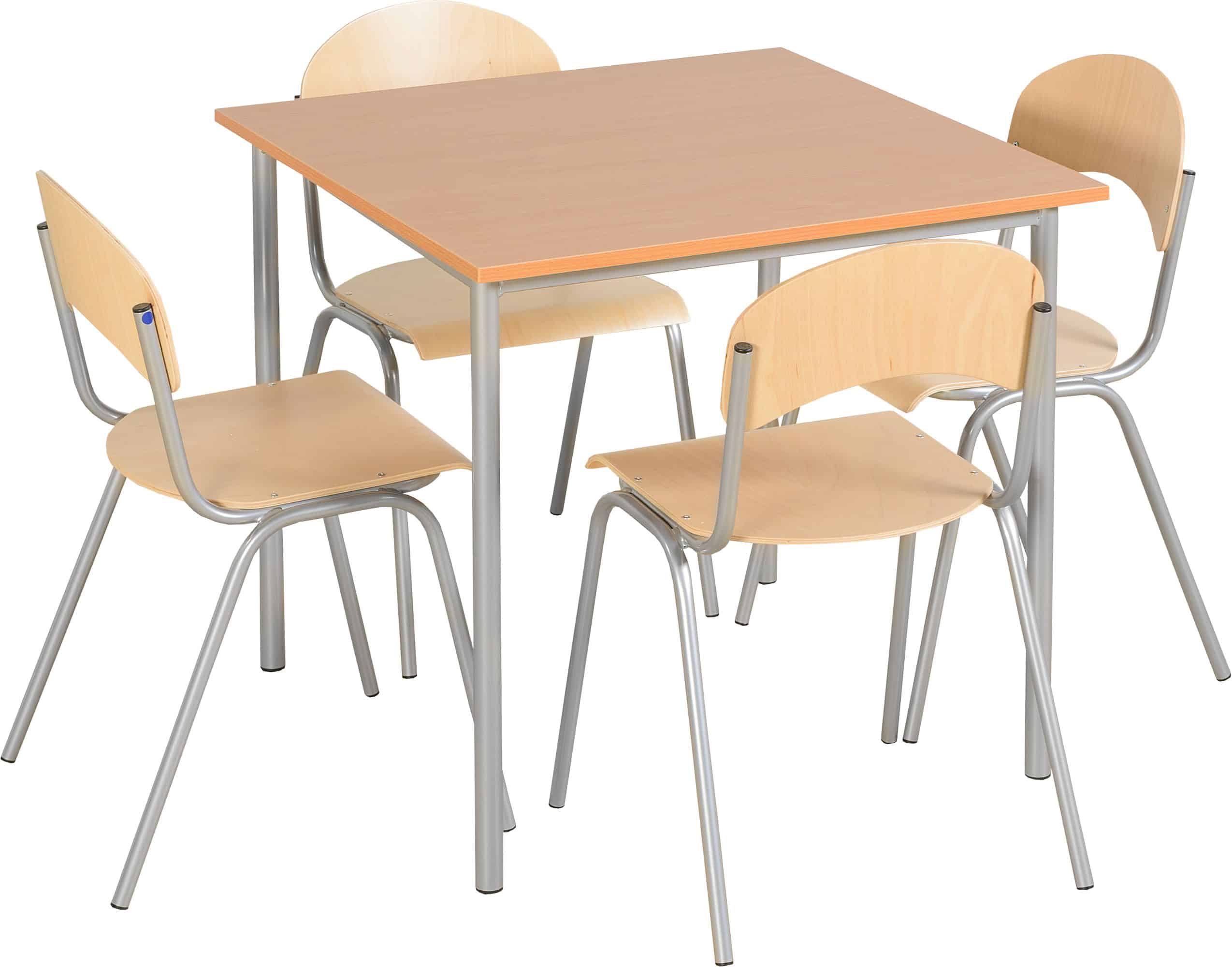 SK0808405-40 Set de 1 Table carrée avec 4 chaises