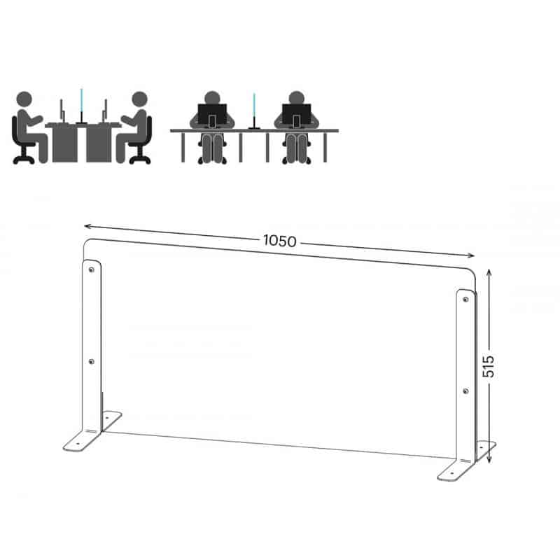 Hygiaphone en verre Sécurit