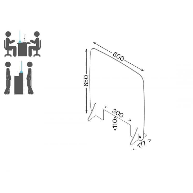 Hygiaphone en plexiglass