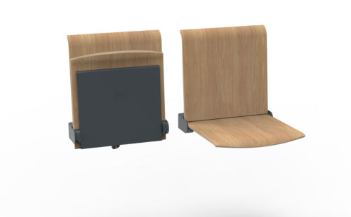 Siège strapontin mural avec dossier